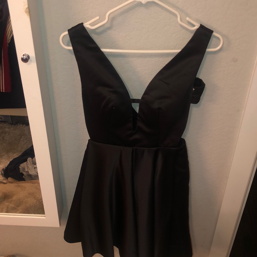Black silk semi-formal dress!